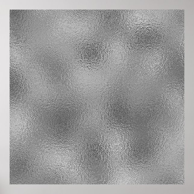 Silver Blank Template Add Text Poster (Front)