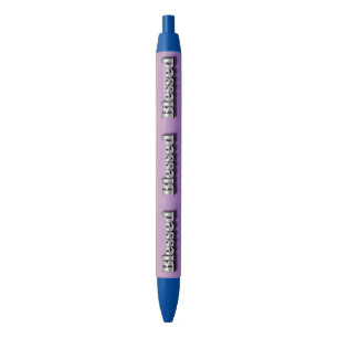 Silver Blessed Purple Ink Pen