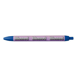 Silver Blessed Purple Ink Pen