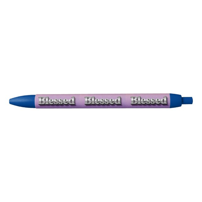 Silver Blessed Purple Ink Pen (Front)