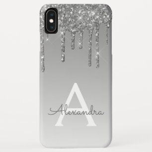 Silver Bling   Luxury Sparkle Glitter Monogram Case-Mate iPhone Case