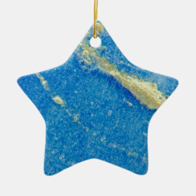 Silver blue fused glass ceramic tree decoration (Front)