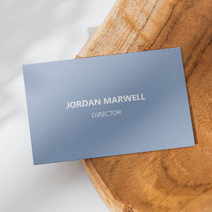 Silver Blue Modern Minimalist Professional Business Card