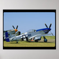 Silver & Blue, P51 Mustang, Side_WWII Planes