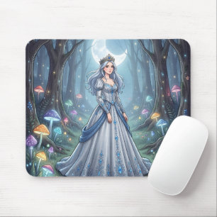 Silver blue princess in the forest mouse pad