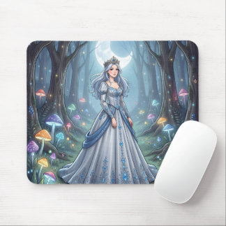 Silver blue princess in the forest mouse pad