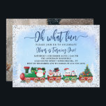 Silver Blue Santa Claus Christmas Birthday Photo Invitation<br><div class="desc">Silver Blue Santa Claus Christmas Birthday Photo Invitation</div>