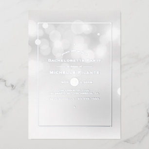 Silver Bokeh Bachelorette Party