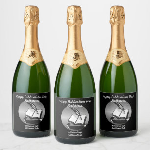 Silver Book And Quill Sparkling Wine Label