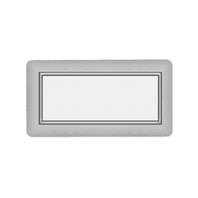 Silver Border Frame Blank Address Labels (Front)