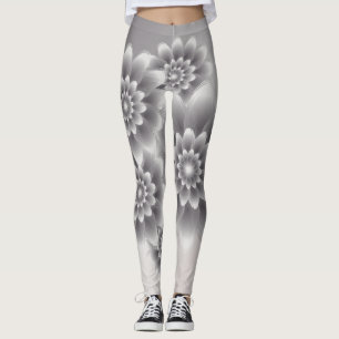 Silver bouquet leggings