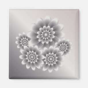Silver bouquet magnet