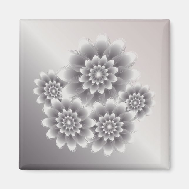 Silver bouquet magnet (Front)