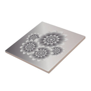Silver bouquet tile