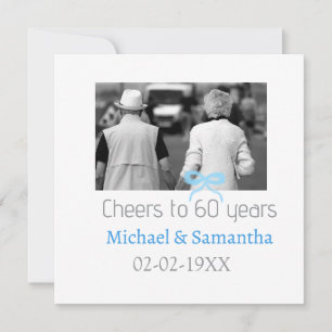 SILVER bow cheers to 60 years anniversary wedding 