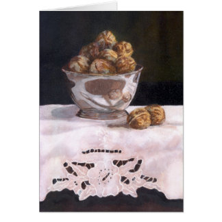 Silver Bowl with Walnuts