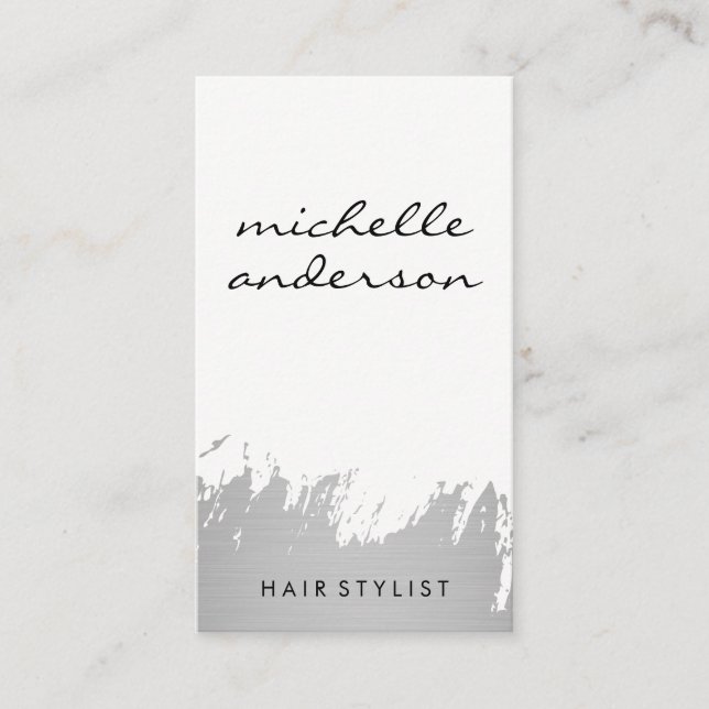Silver Brushed / Appointment Card (Front)