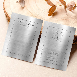 Silver Brushed Metal Framed Earring Display Card