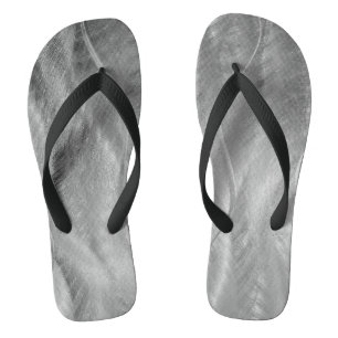 Silver Brushed Metal Jandals
