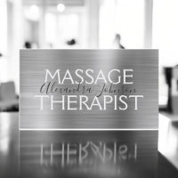 Silver Brushed Metal Massage Therapist