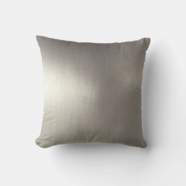 Silver Brushed Metallic 4 Cushion (Front)