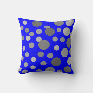 silver bubble blue Pillow