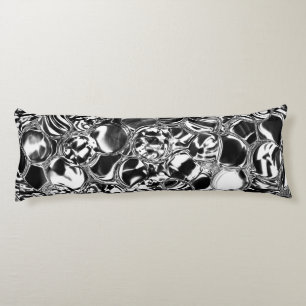 Silver bubbles with glass or metal tone  body cushion