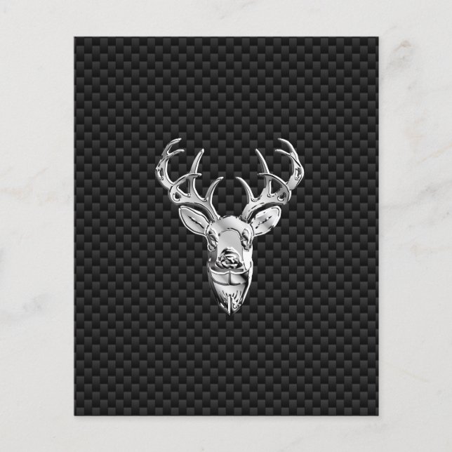 Silver Buck on Carbon Fibre Decor Flyer (Front)