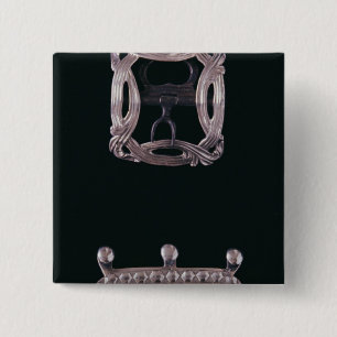Silver buckles, English, late 18th century 15 Cm Square Badge