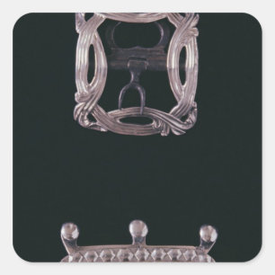 Silver buckles, English, late 18th century Square Sticker