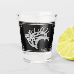 Silver Bull Elk Shot Glass