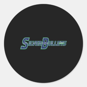 Silver Bullets Softll - Blue Logo  Classic Round Sticker