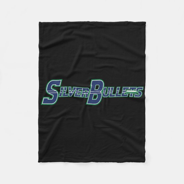 Silver Bullets Softll - Blue Logo  Fleece Blanket (Front)