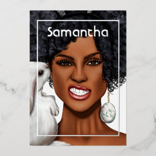 Silver Bunny Afro Birthday Party