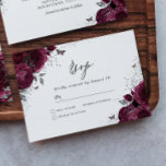 Silver Burgundy Sparkle Dress Rose RSVP Card<br><div class="desc">Silver Burgundy Sparkle Dress Rose RSVP Card

See matching collection in Niche and Nest Store</div>