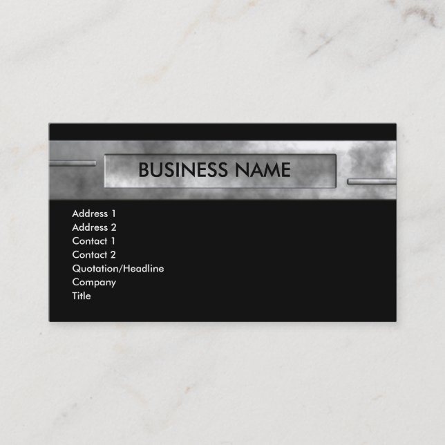 silver business 2 business card (Front)