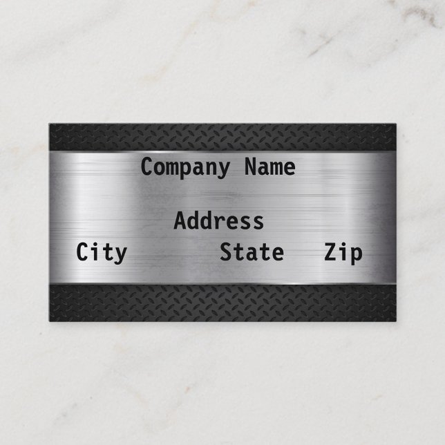 Silver Business Card (Front: Silver Background with Black Letters!)