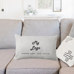 Silver business logo lumbar cushion
