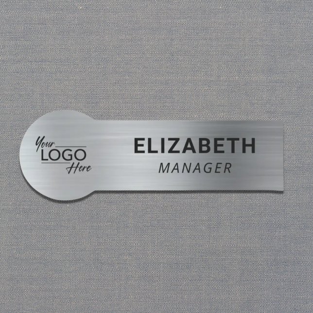 Silver Business Logo Name Tag (Creator Uploaded)