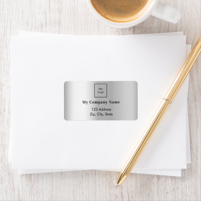 Silver business logo return address label (Insitu)