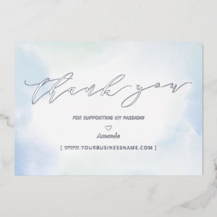 Silver Business Logo Thank you Package Insert