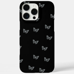Silver Butterflies iPhone 16 Pro Max Case