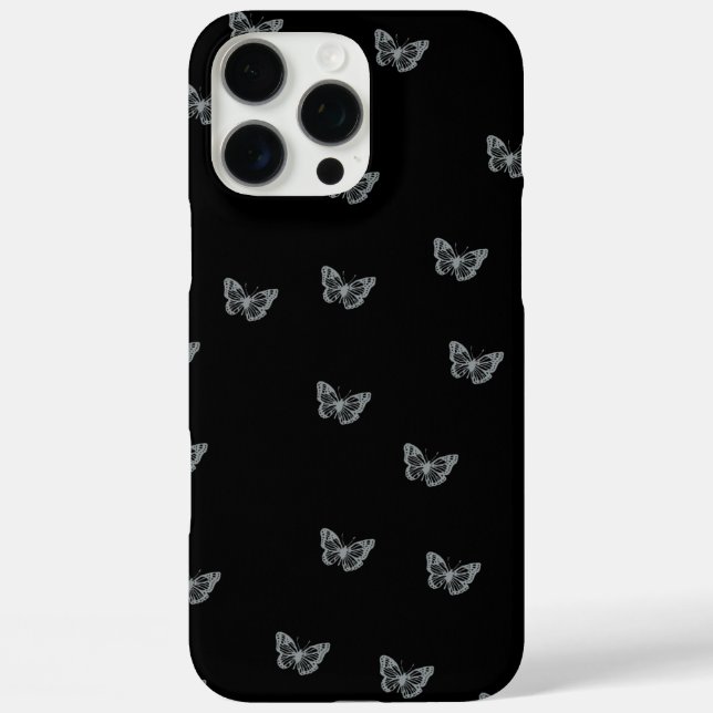 Silver Butterflies Case-Mate iPhone Case (Back)