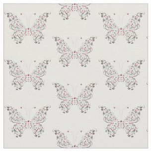 Silver Butterfly  Combed Cotton (56" width) Fabric