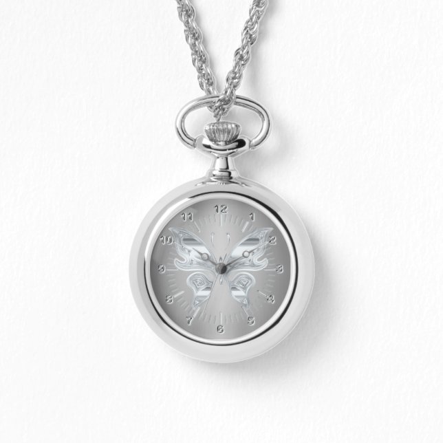 Silver butterfly watch (Front)