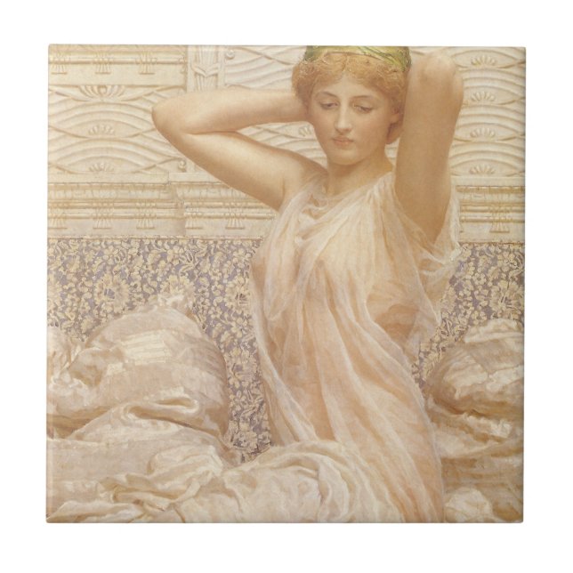 Silver by Albert Joseph Moore, Victorian Fine Art Tile (Front)