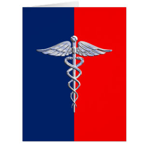 Silver Caduceus Medical Symbol League