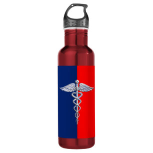 Silver Caduceus Medical Symbol League 710 Ml Water Bottle