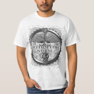 Silver caduceus Orthopaedic Nurse T-Shirt