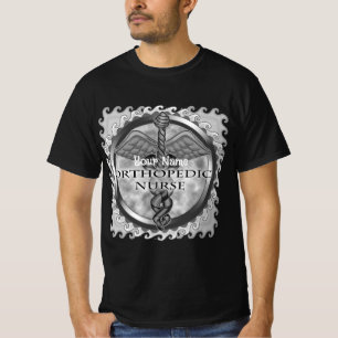 Silver caduceus Orthopaedic Nurse T-Shirt